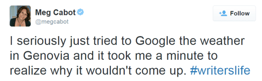 Meg Cabot tweet