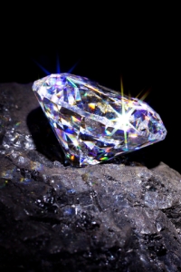 diamond sitting on coal